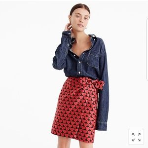 Love Faux Wrap Skirt J.Crew